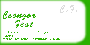 csongor fest business card